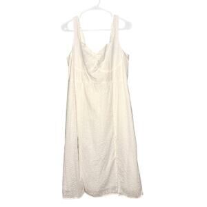 Rebdolls NWT Julianne Eyelet Lace Sweetheart Midi A-line Dress w/ Front Slits 1X
